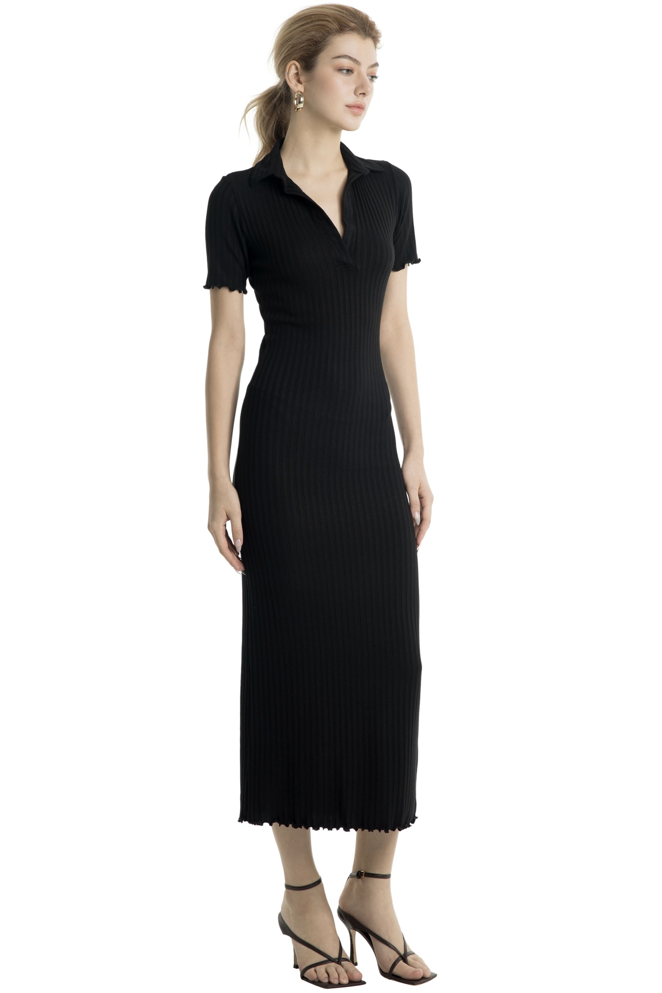 SVC POLO DRESS - BLACK