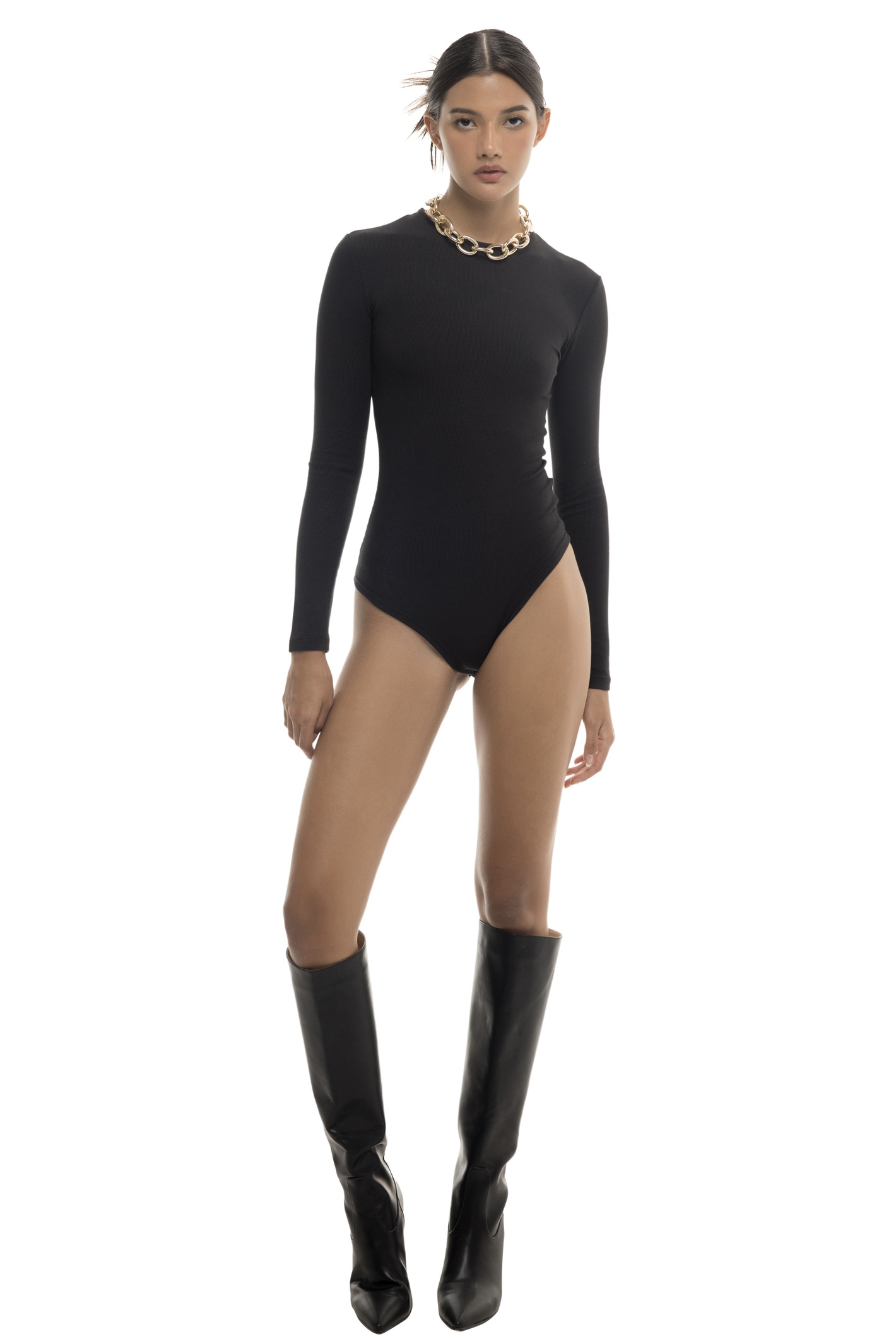 HERITAGE SLIM BODYSUIT - BLACK
