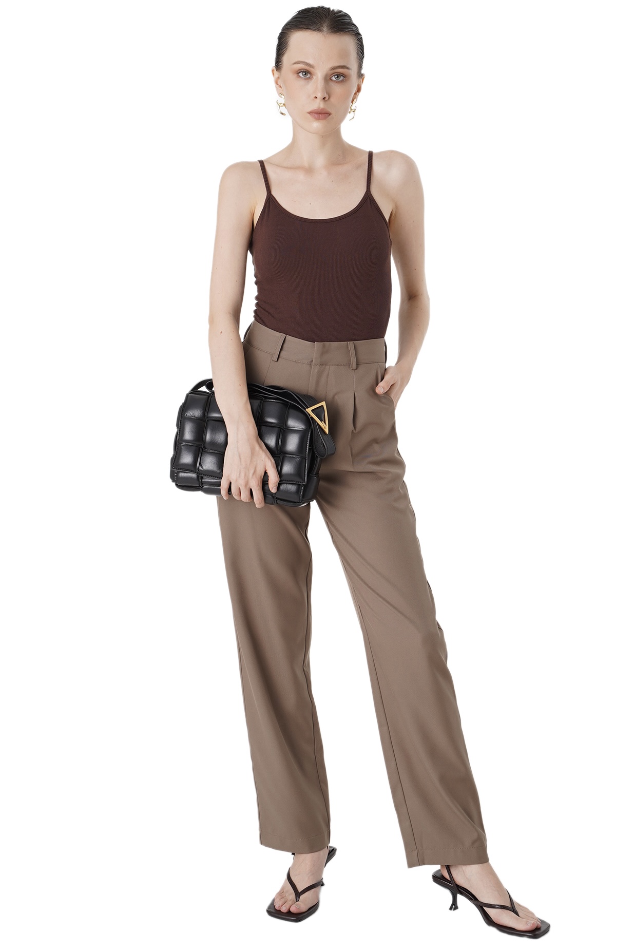 CAMI BODYSUIT - COFFEE