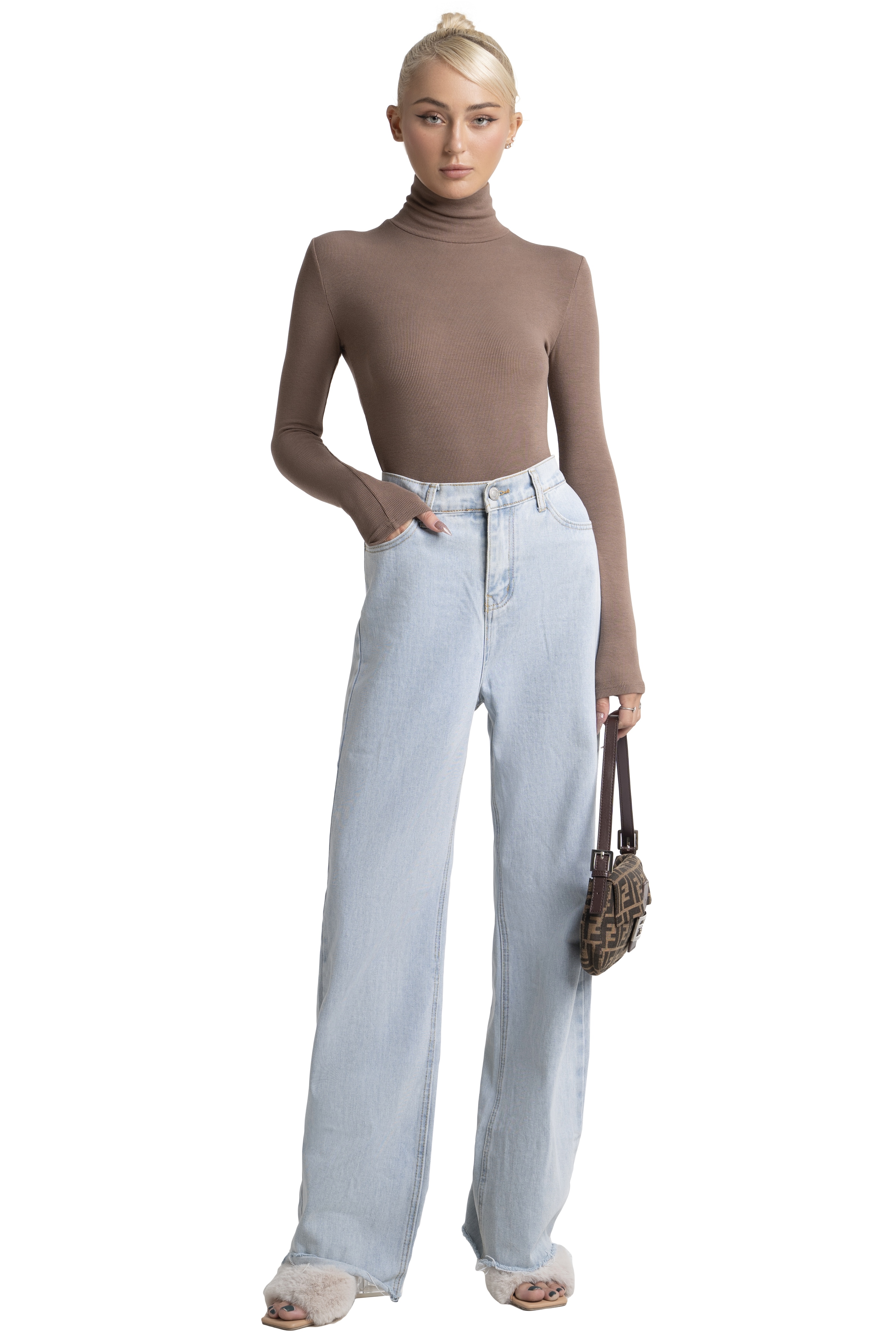 MONA BODYSUIT - DARK BROWN