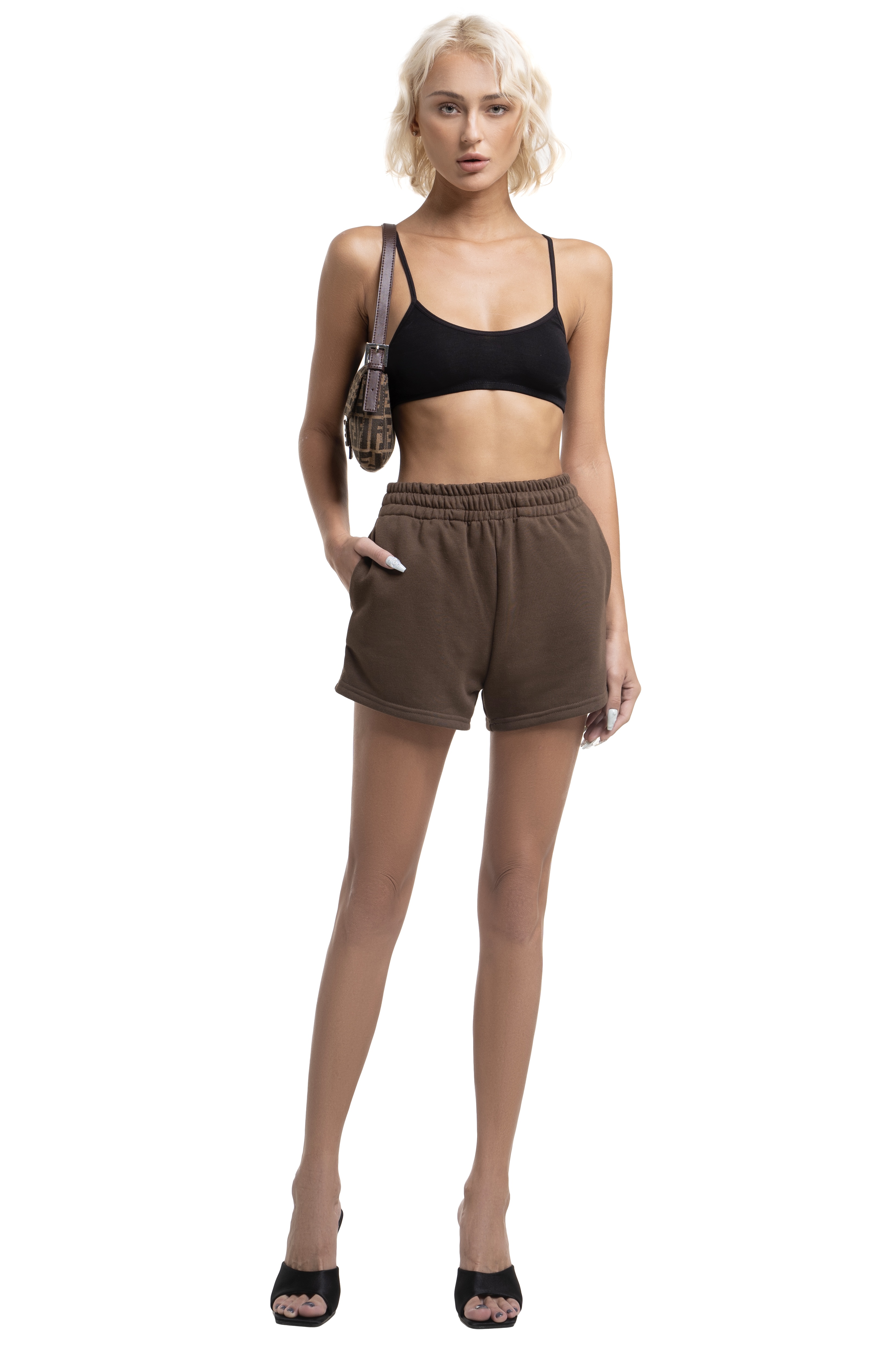 SWEATSHORT - BROWN