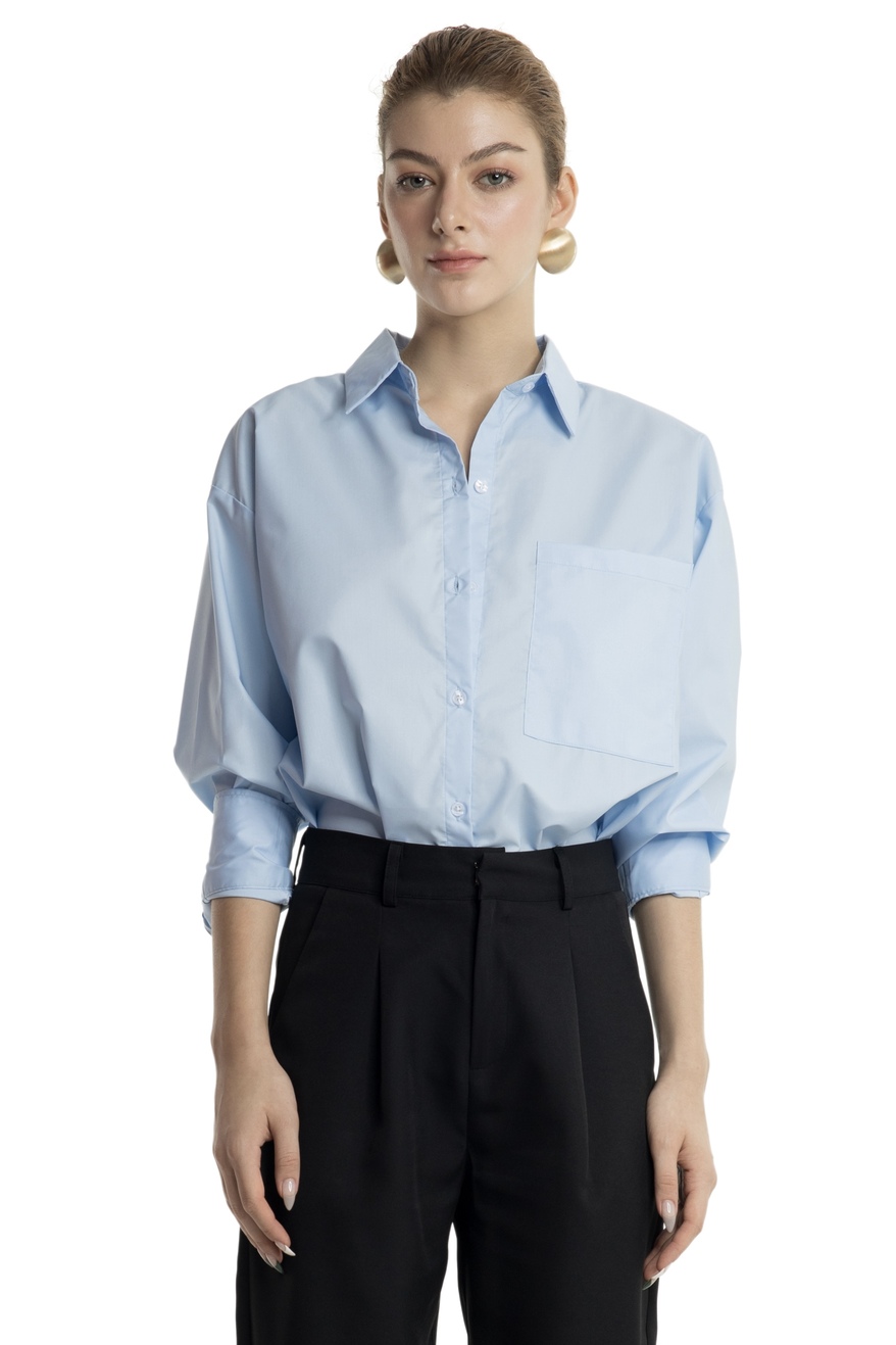 KATE SHIRT - BABY BLUE