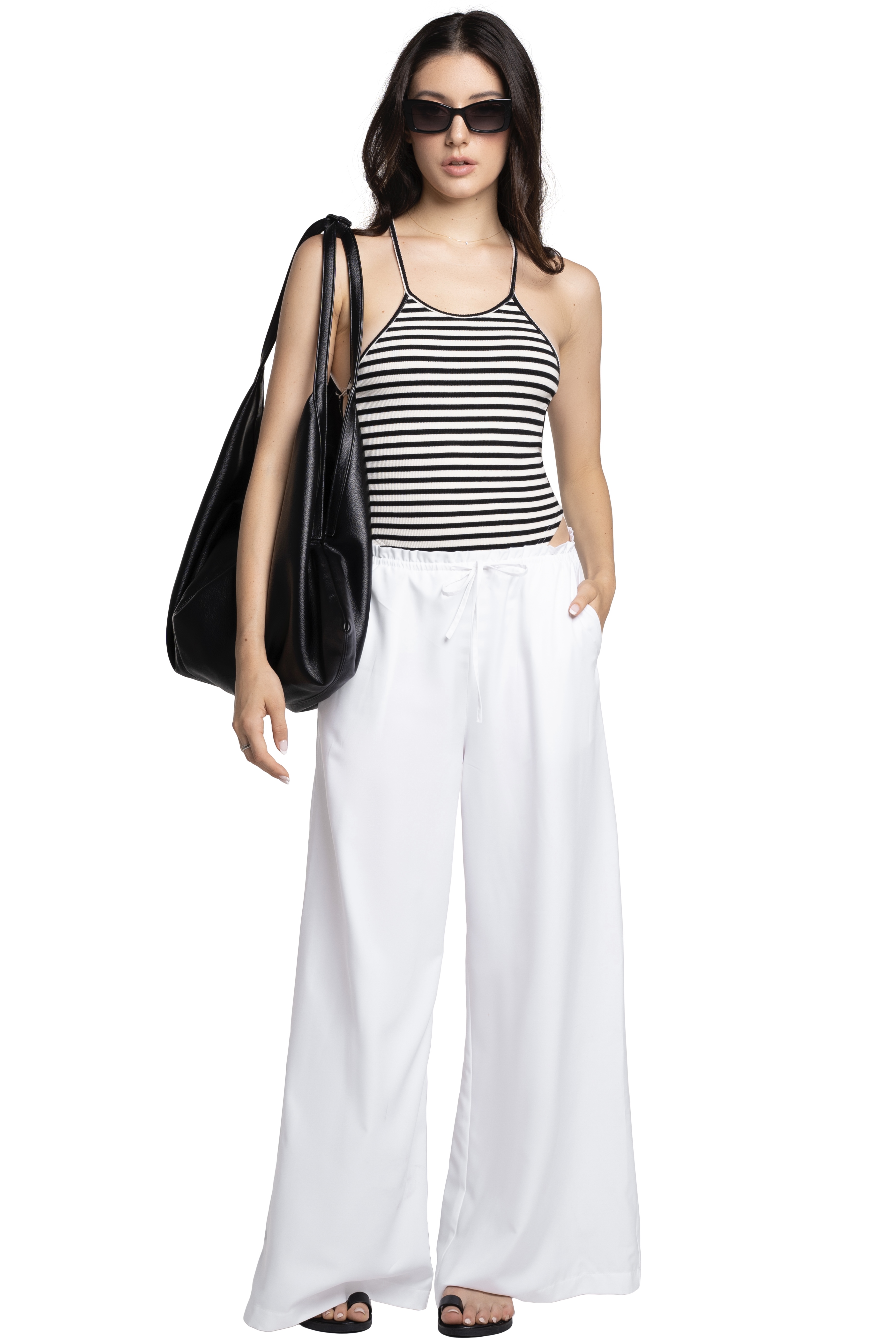 MAGARI BODYSUIT - BLACK STRIPED