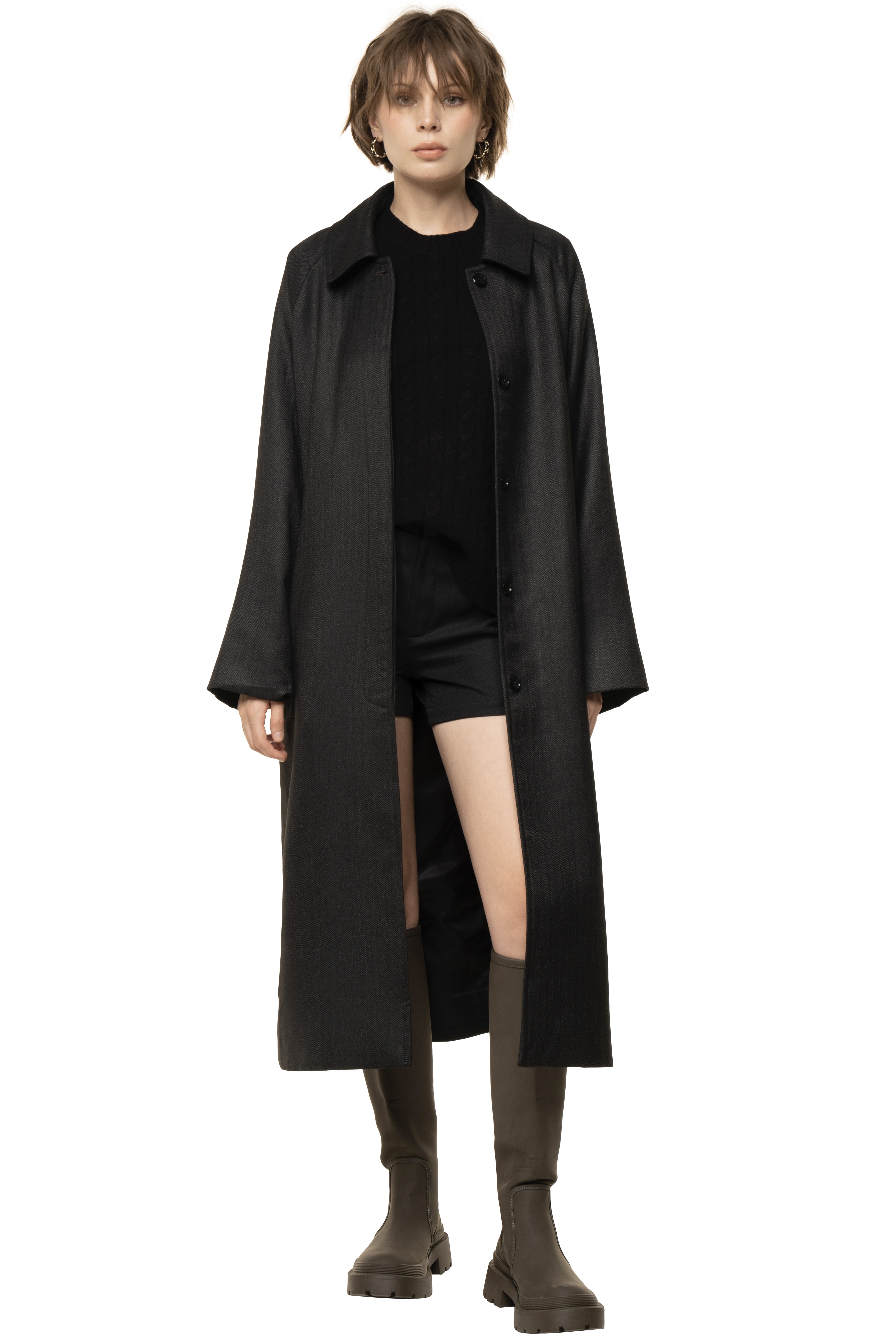 BALLON COAT - BLACK
