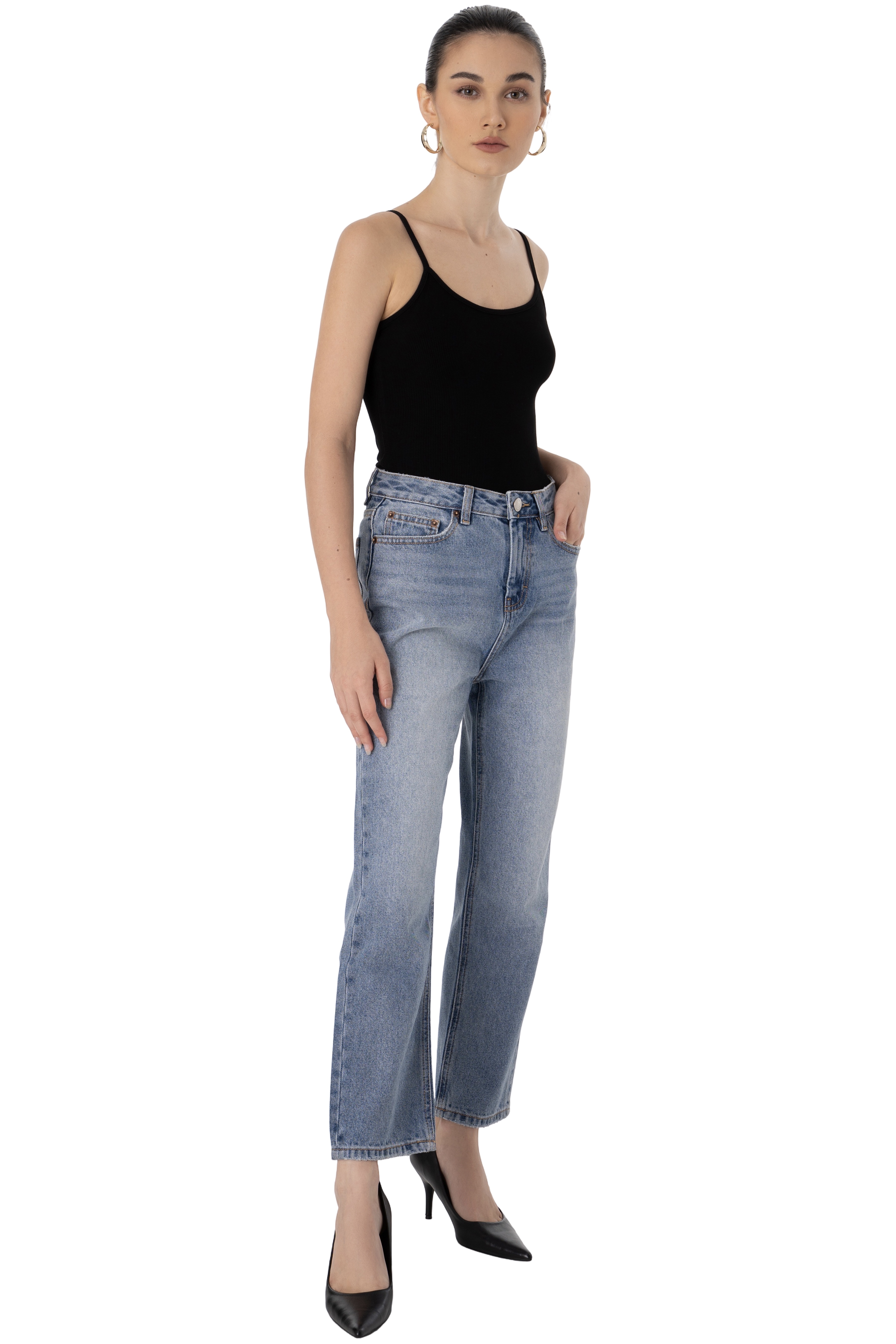 BONNIE JEANS - MEDIUM STONE