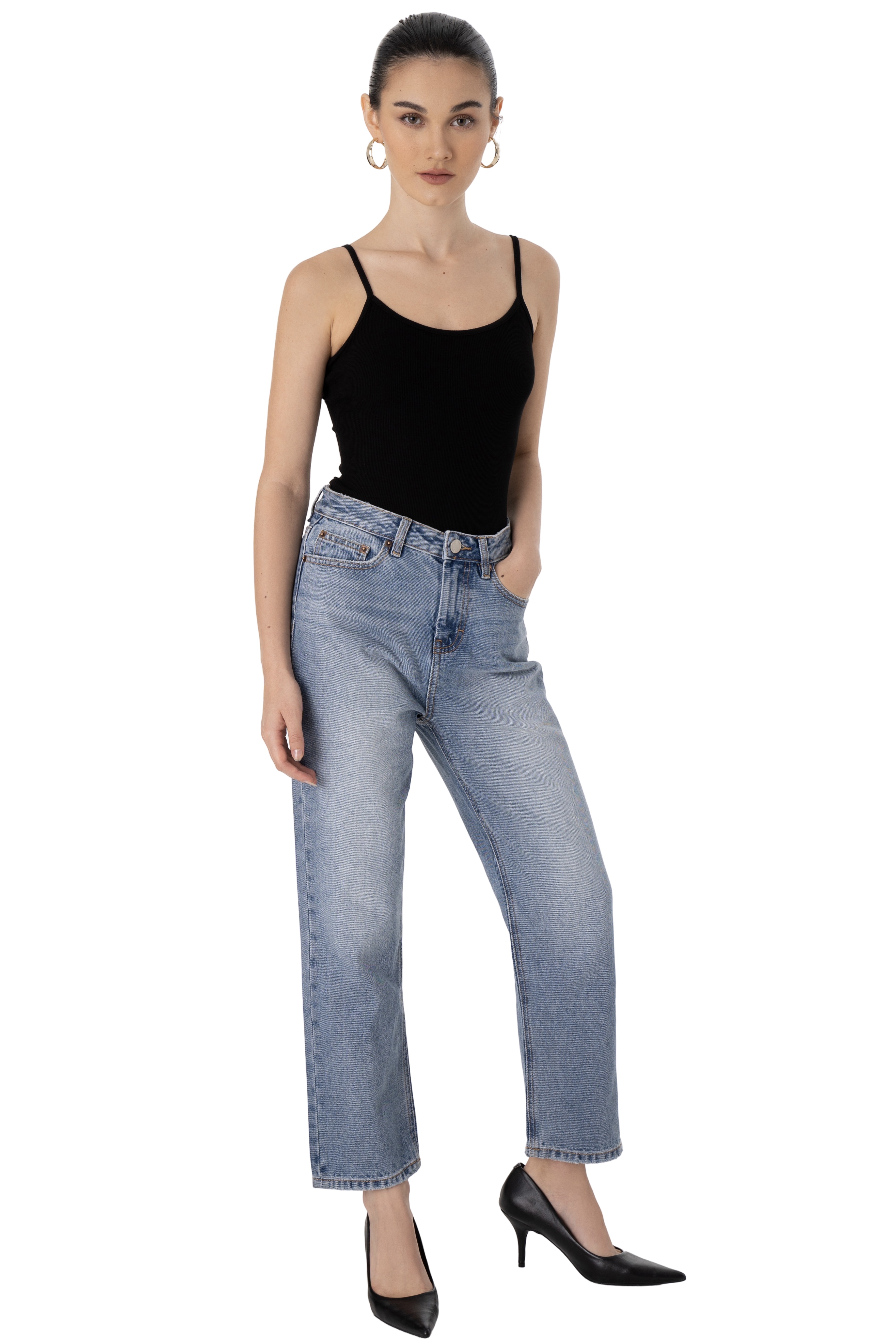 BONNIE JEANS - MEDIUM STONE