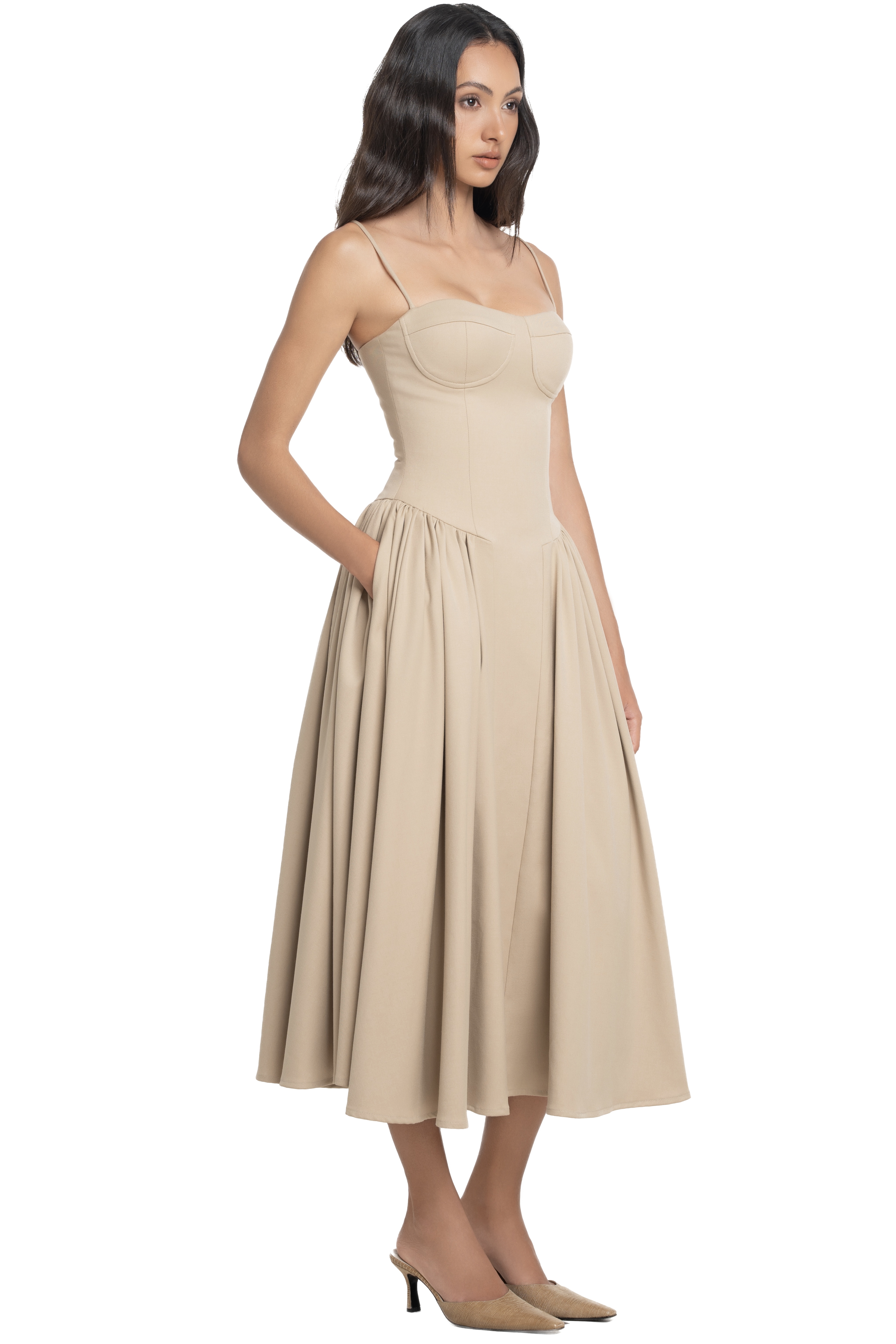 GABRIELLA DRESS - BEIGE