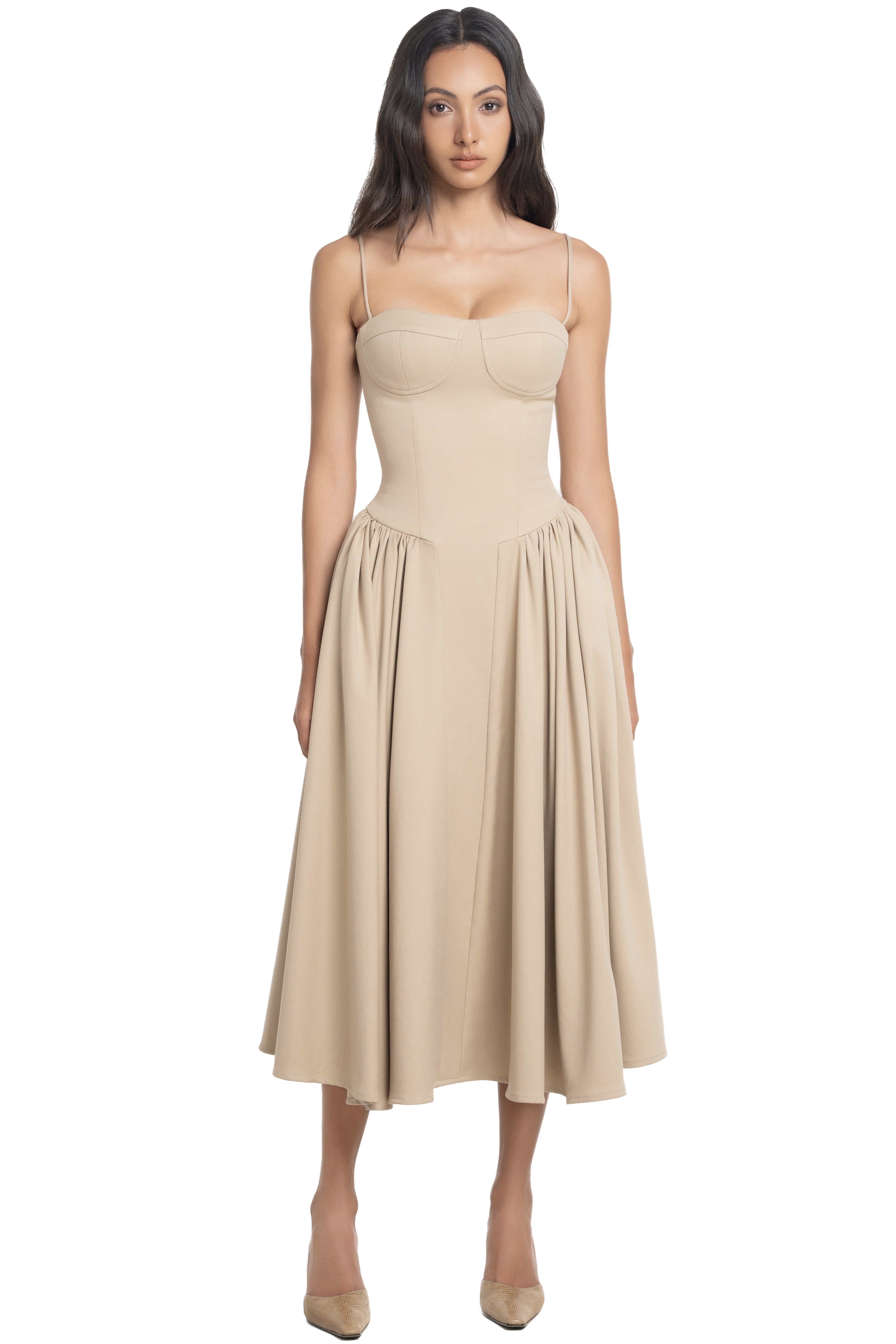 GABRIELLA DRESS - BEIGE