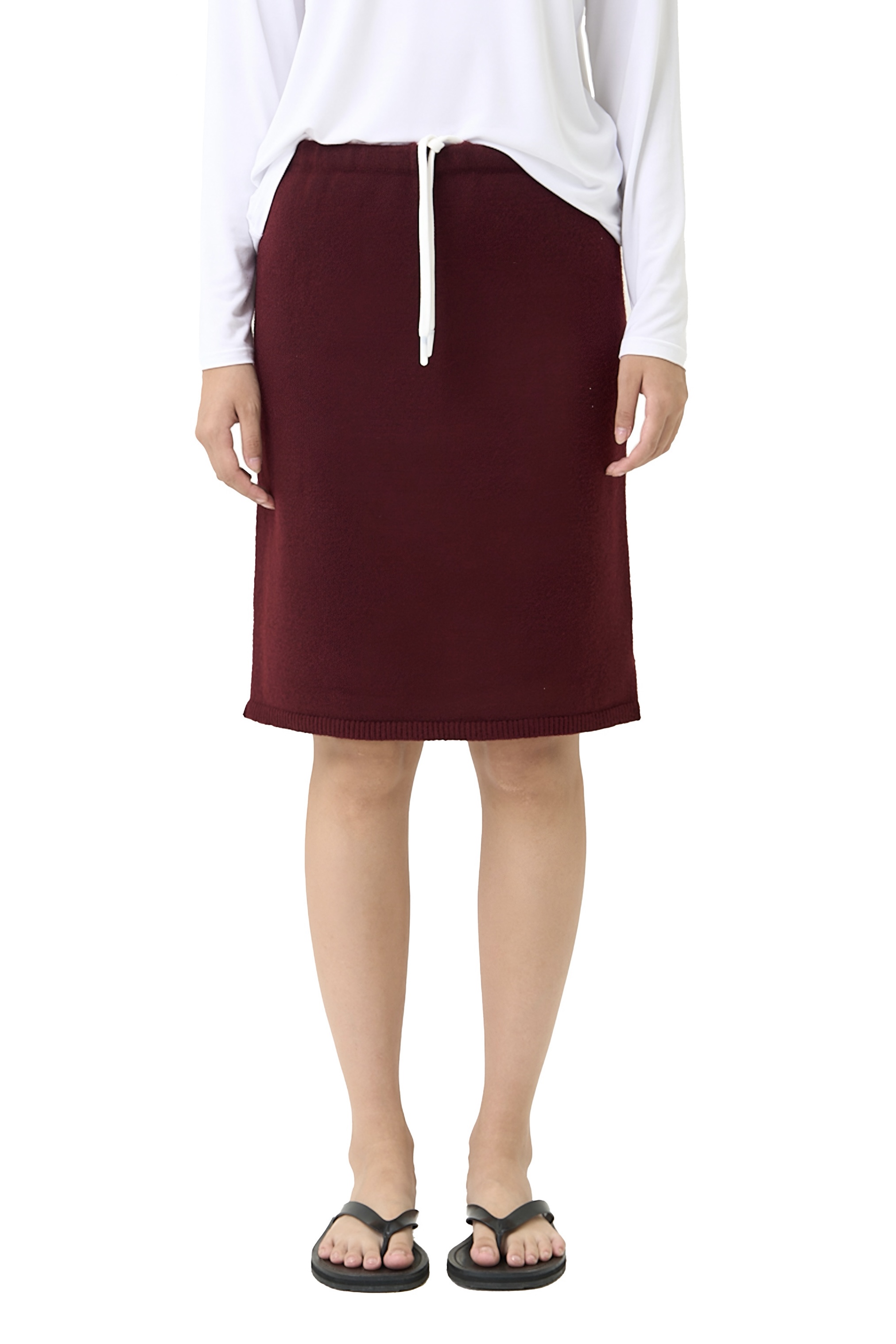 LOU SKIRT - BURGUNDY