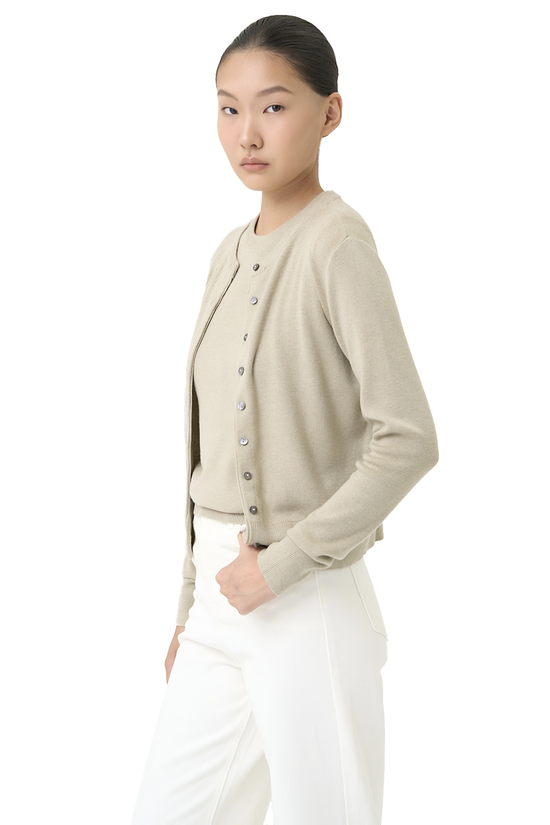 AMANU CARDIGAN - TAUPE