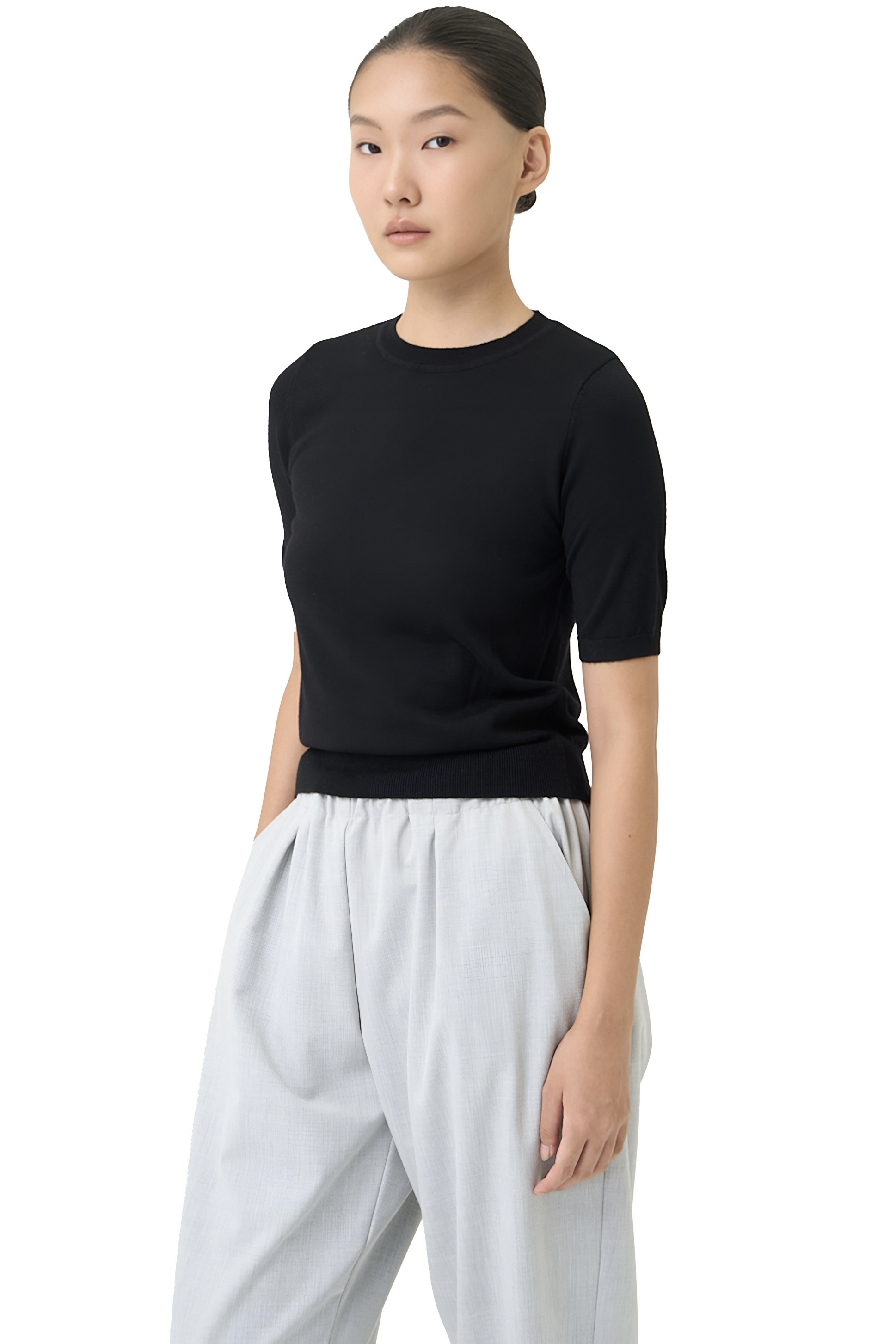 CREW TOP - BLACK