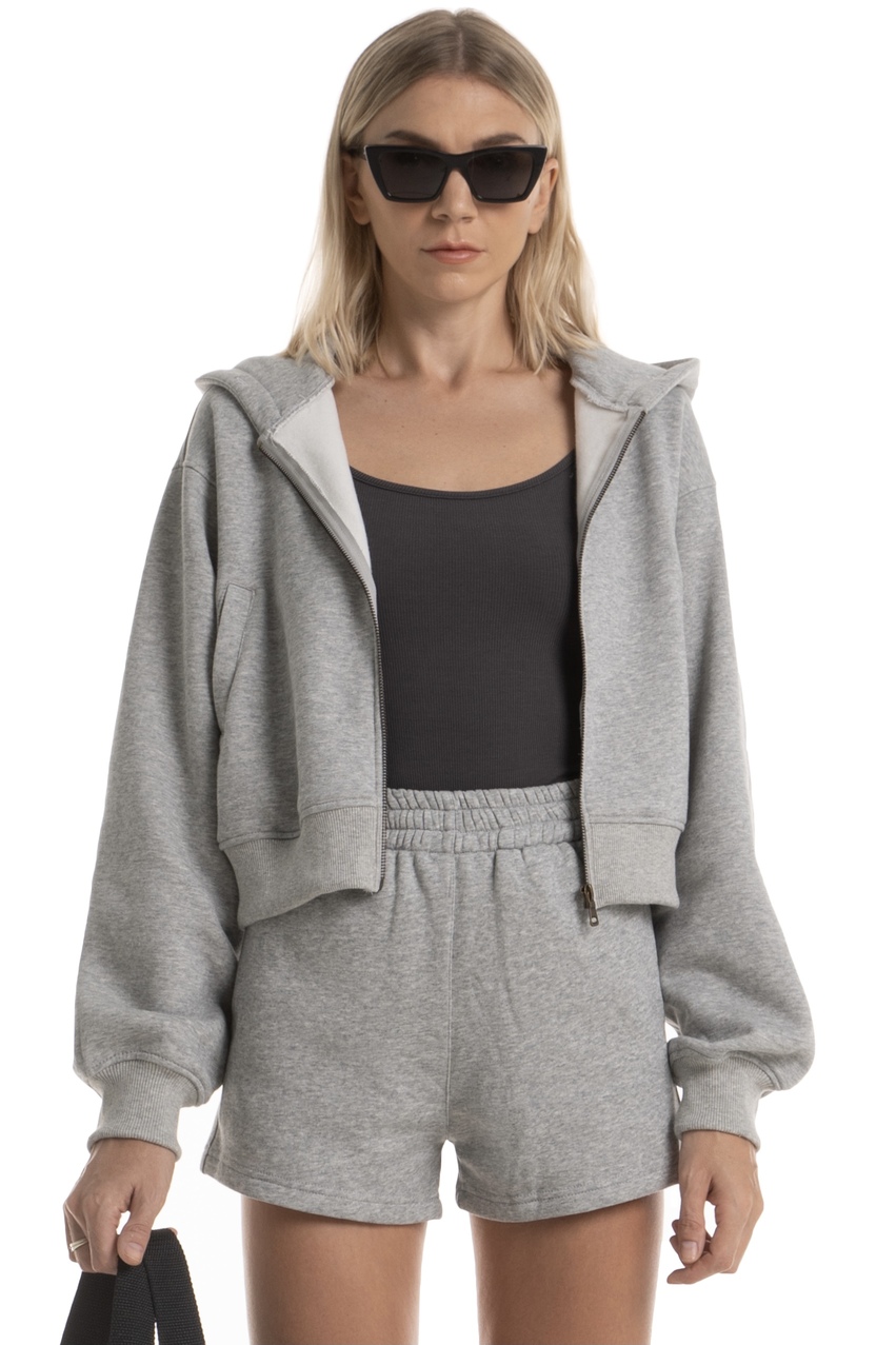 ALEX HOODED JACKET - GREY
