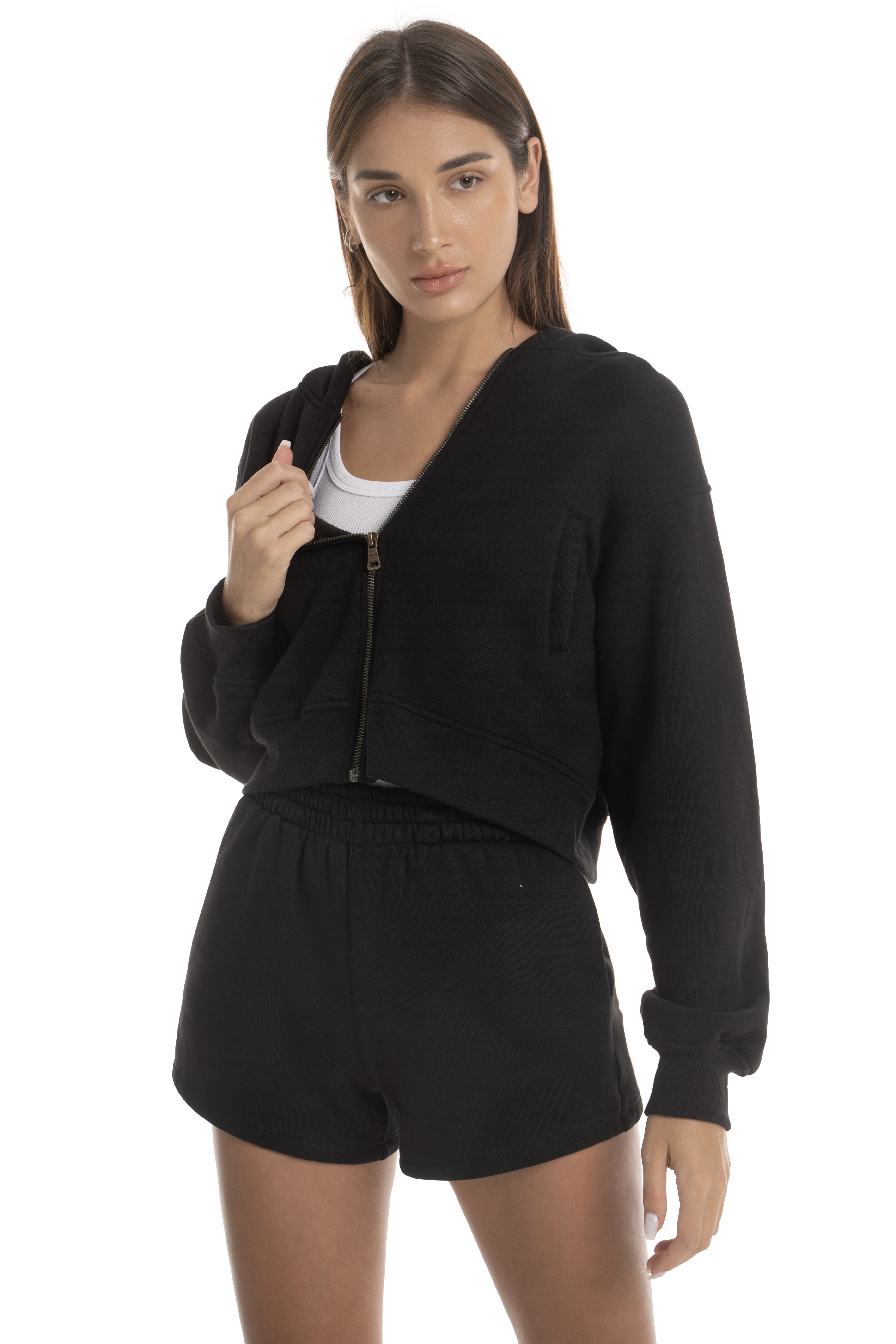 ALEX HOODED JACKET - BLACK