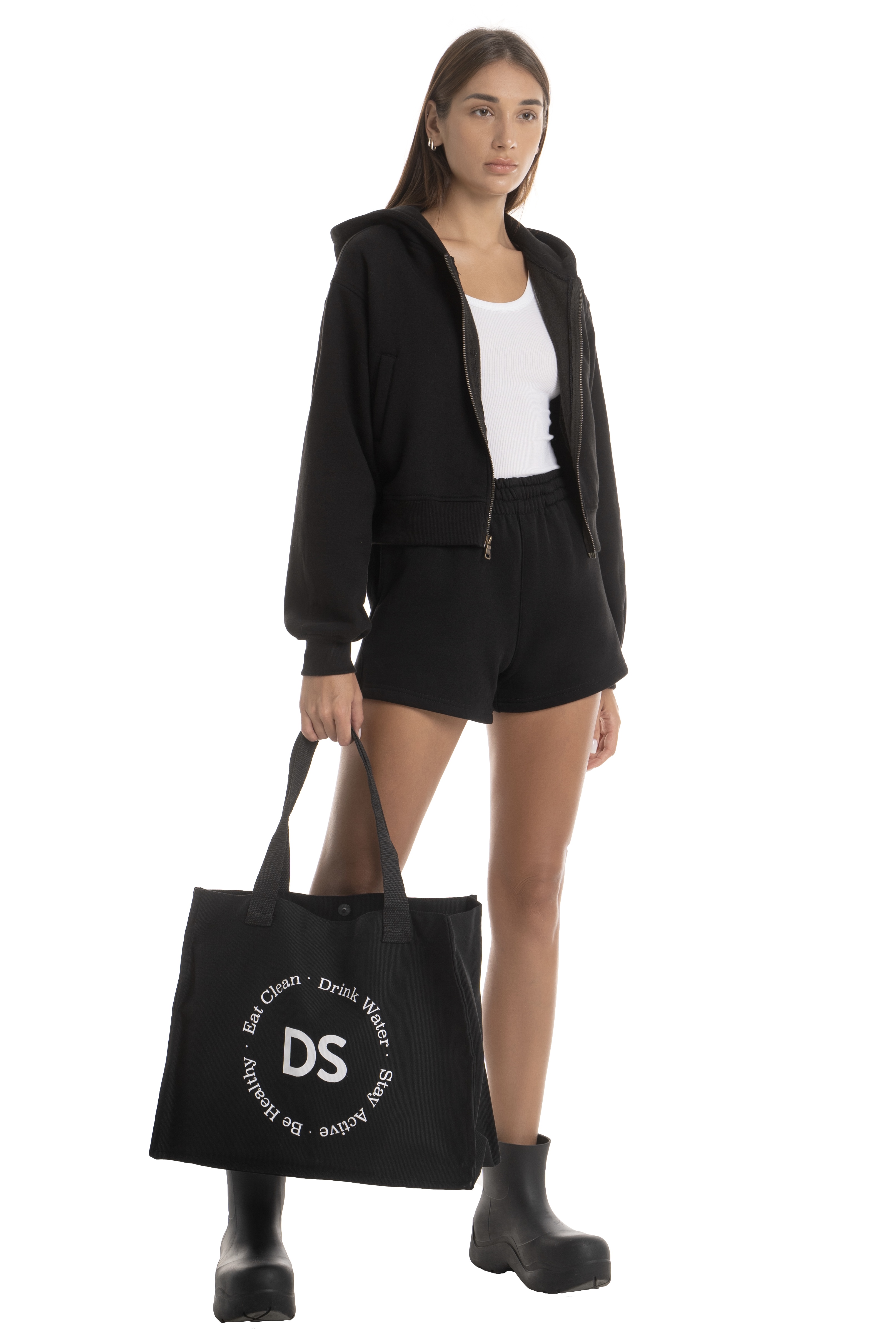 ALEX HOODED JACKET - BLACK