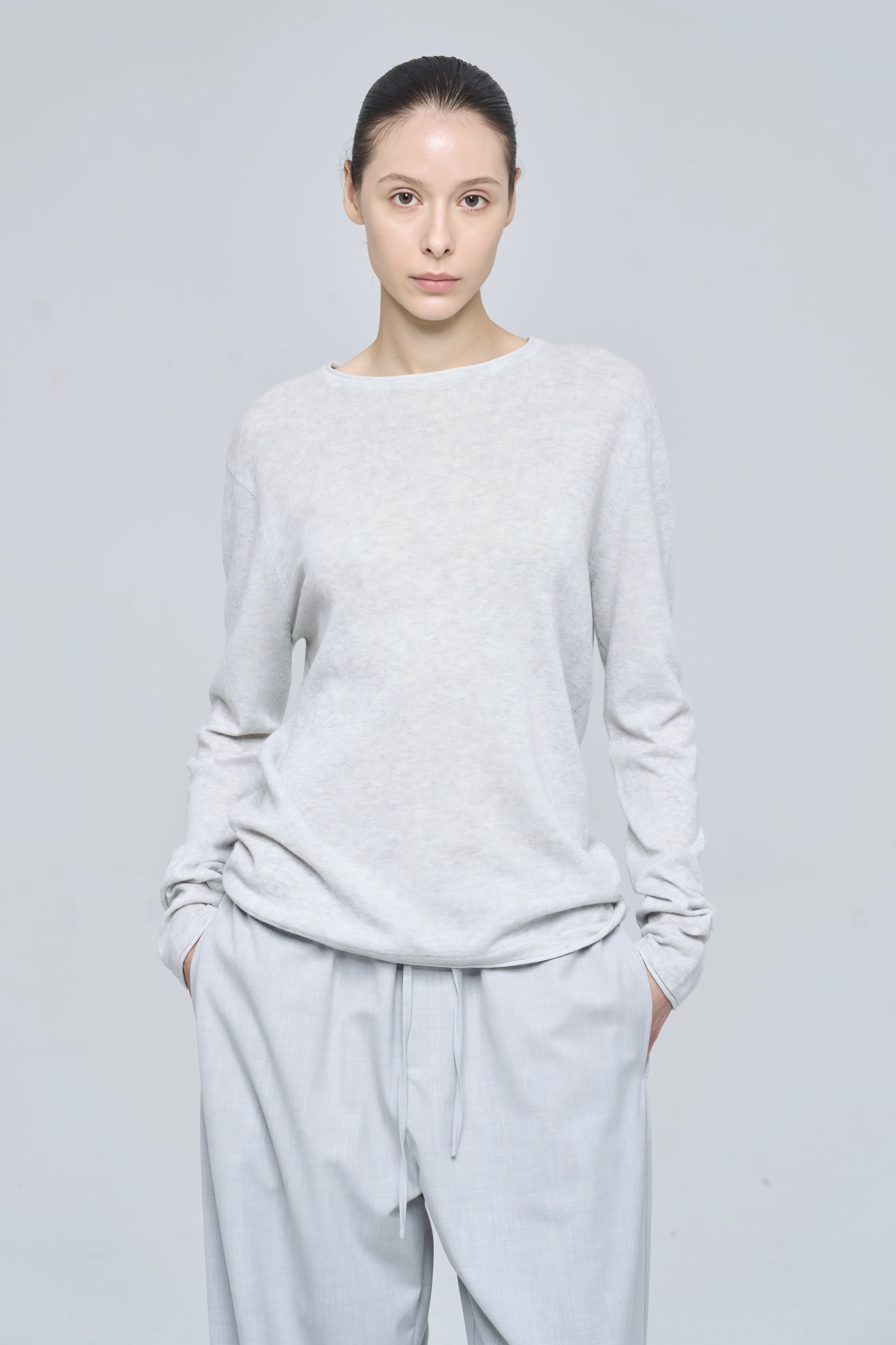STEVE TOP - LIGHT GREY