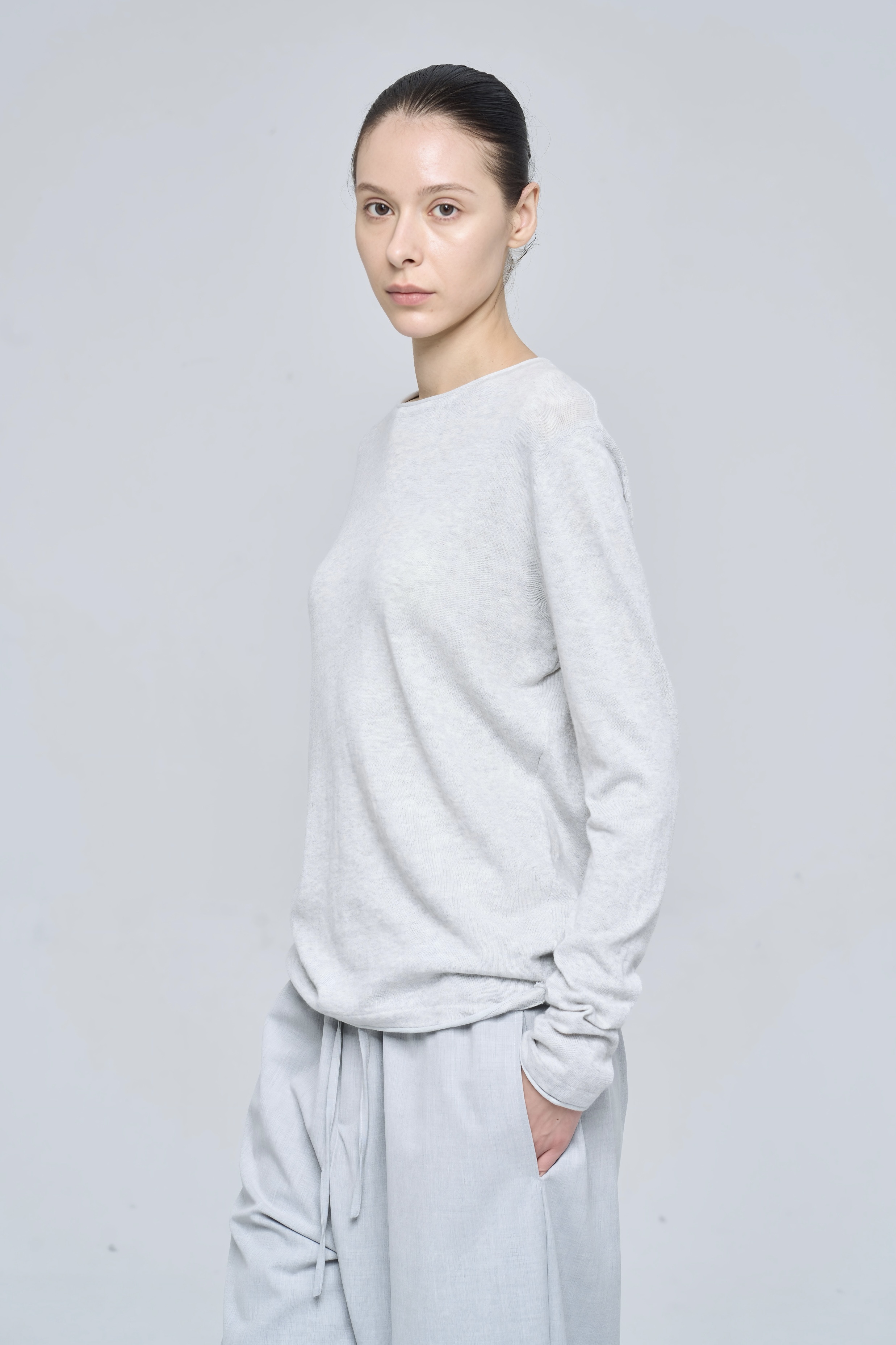 STEVE TOP - LIGHT GREY