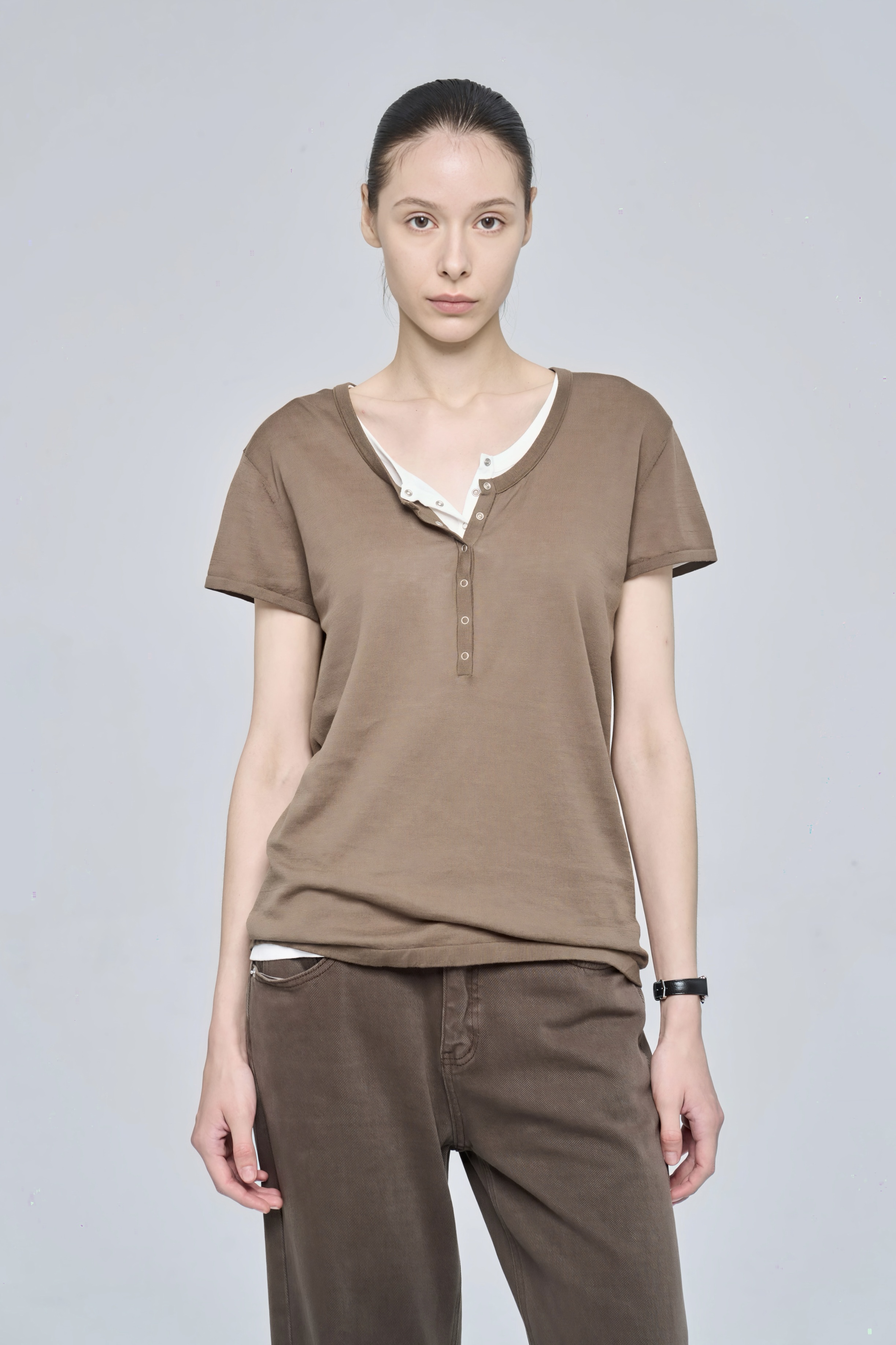 FYNN TOP - BROWN