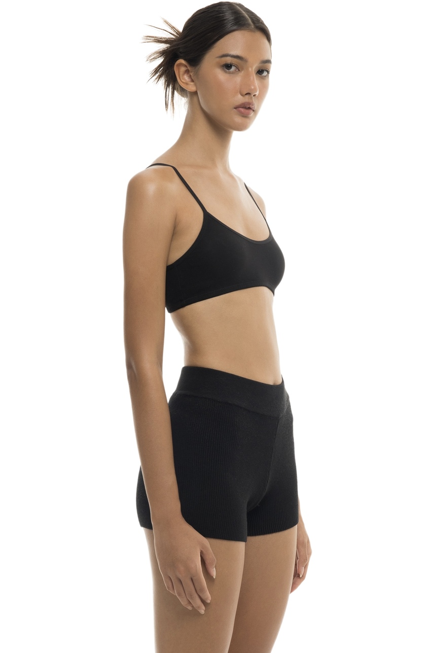 COTTON CLASSIC BRA - BLACK