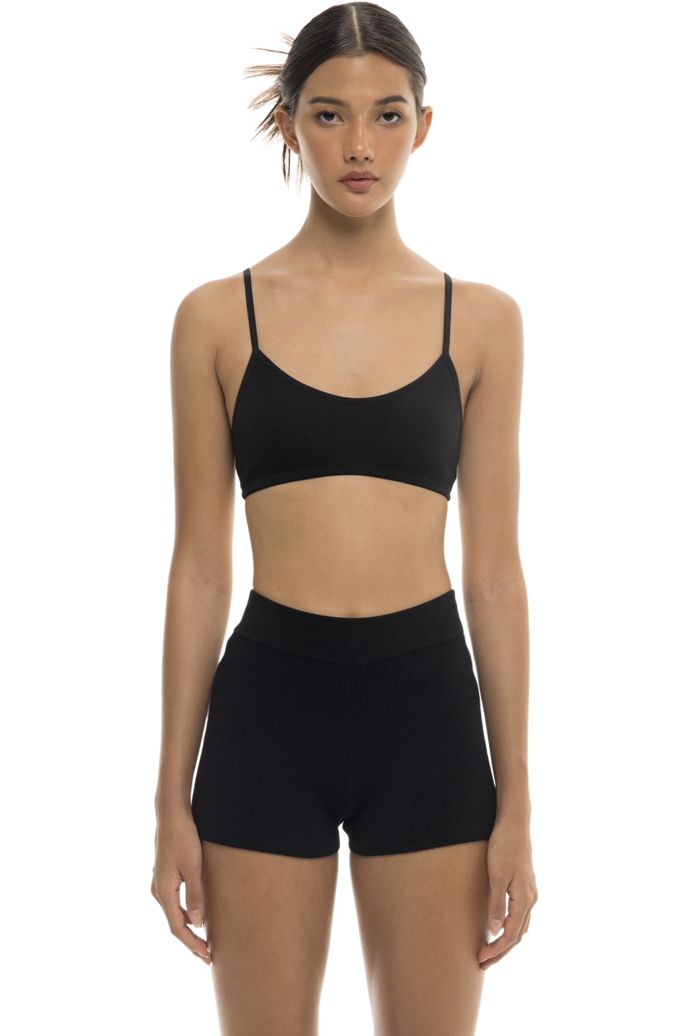 COTTON CLASSIC BRA - BLACK