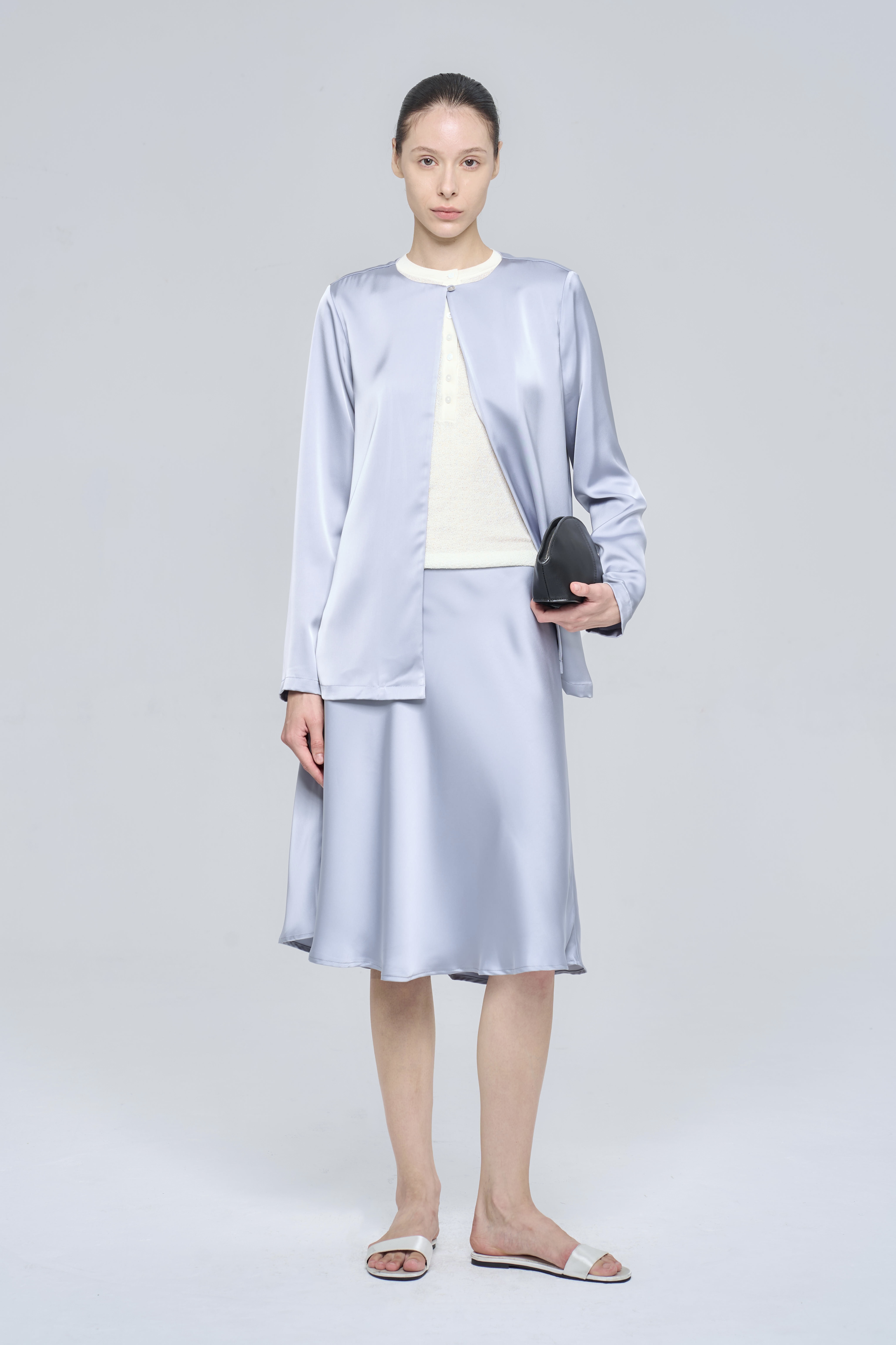 FLAVIE SKIRT - TRIDENT GREY