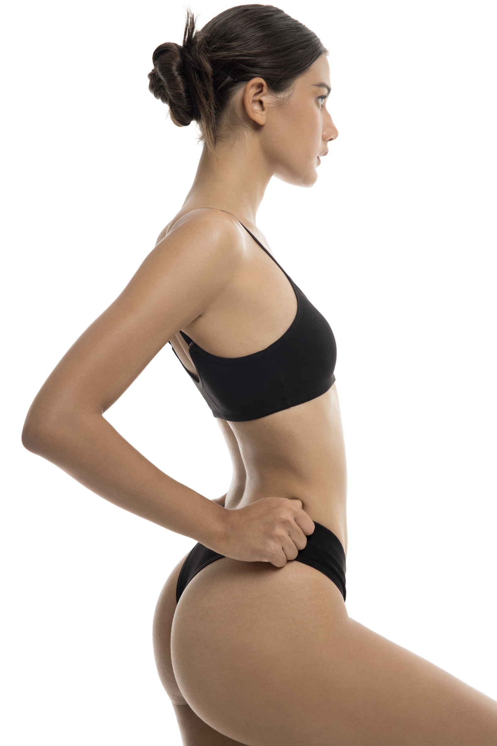 COTTON CLASSIC THONG - BLACK 