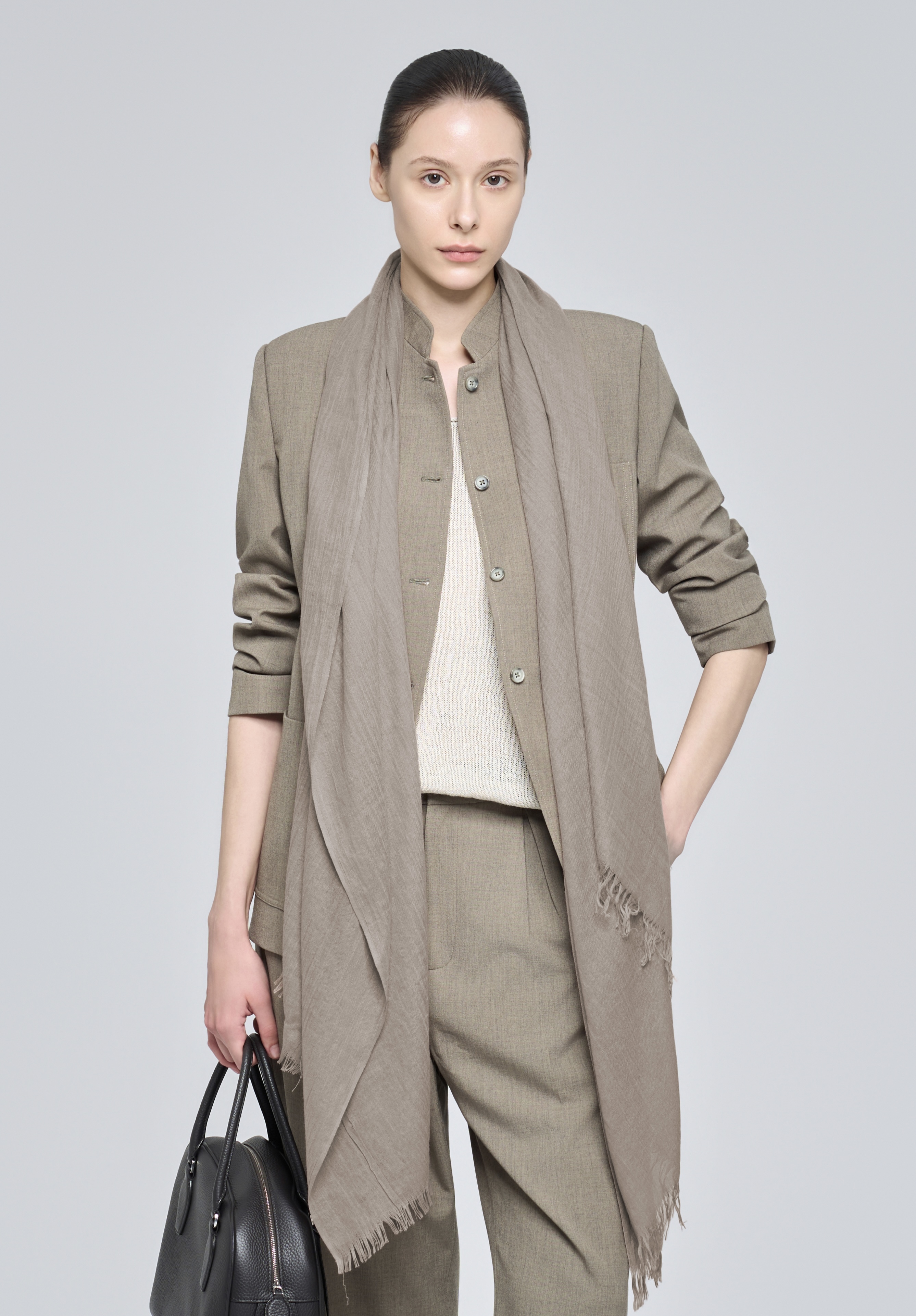 THENA SCARF - TAUPE